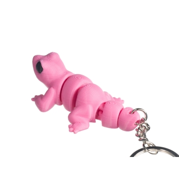 Jaszczurka różowa - brelok do kluczy